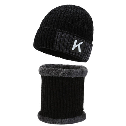 Men's Woolen Winter Fleece-lined Warm Knitted Hat Cycling Hats & Caps