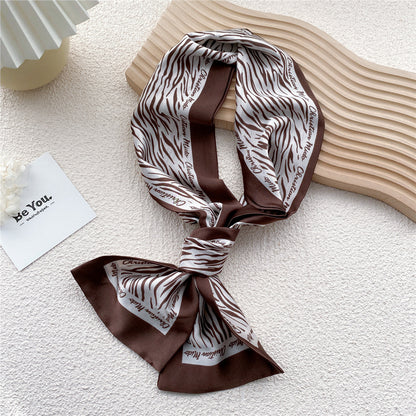 Women's Long Silk Autumn Summer Turtleneck Decorative Scarfs