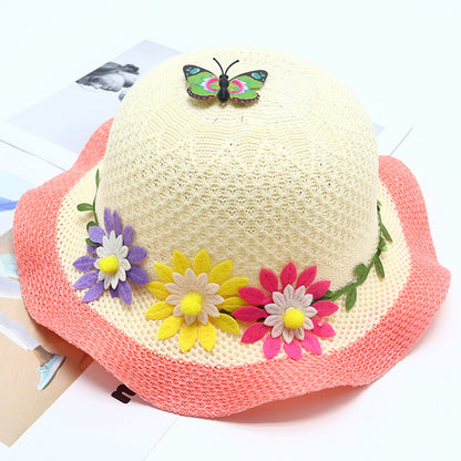 Children's Straw Summer Fisherman Boy Sun Protection The Kids' Headwear