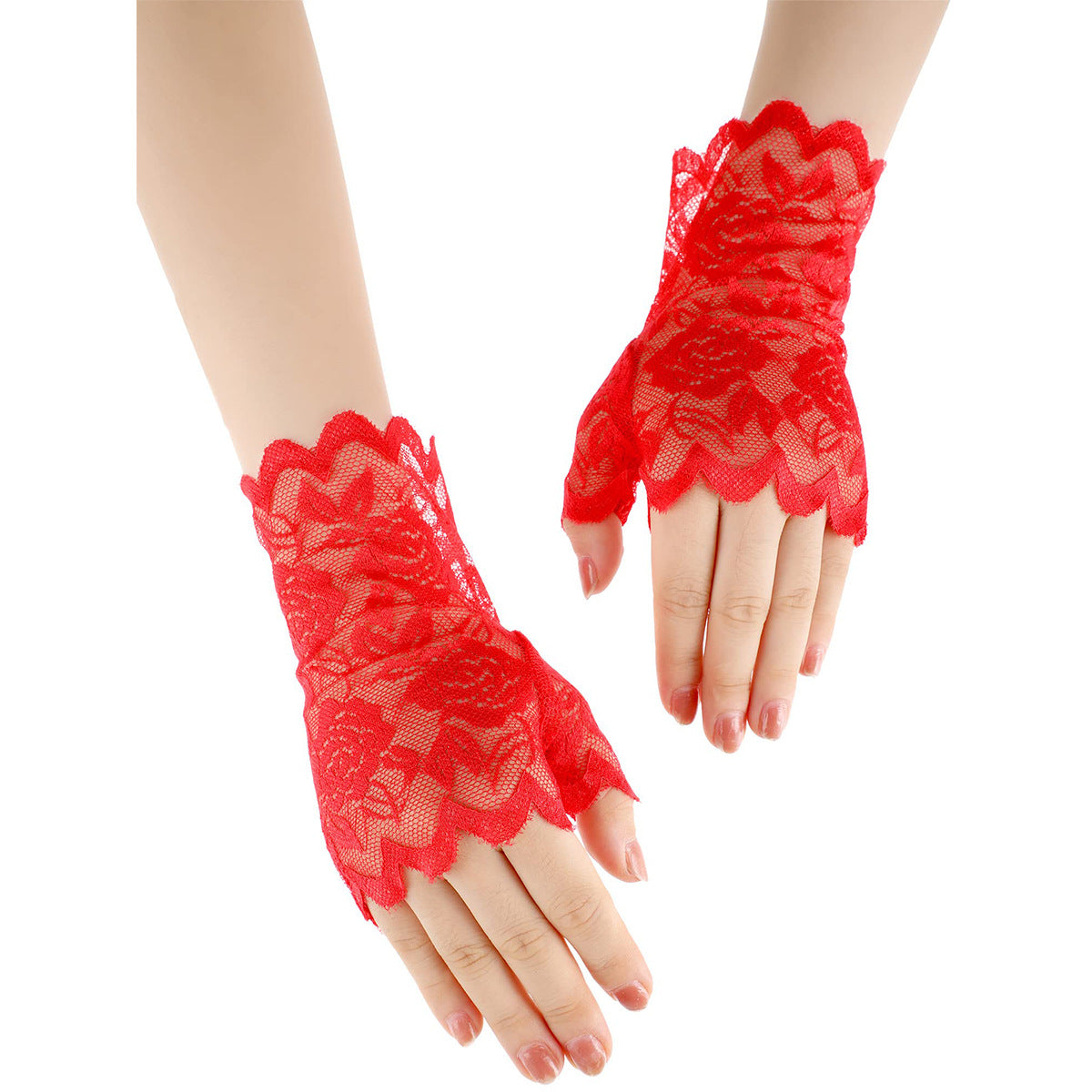 Lace Sun Protection Summer Open Driving Gloves