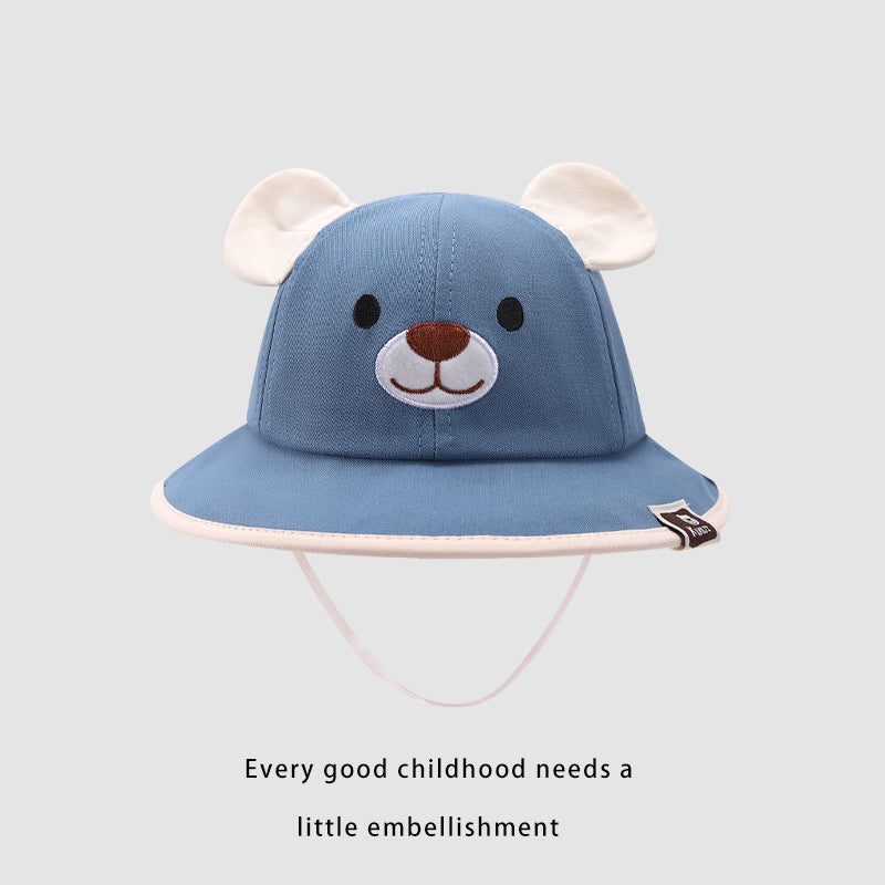 Covered Bear Ears Wide Brim Bucket Kids' Headwear