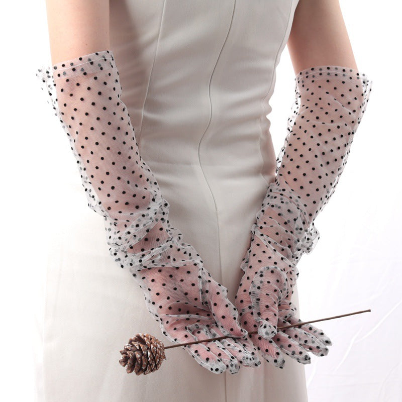 Women's Lace Lingerie Accessories Dress Performance Mesh Gloves