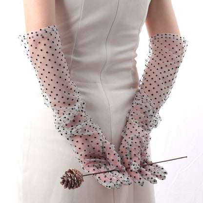 Women's Lace Lingerie Accessories Dress Performance Mesh Gloves