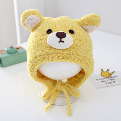 Bonnet Cartoon Bear Shape Earmuffs Hat Male Female Kids' Headwear