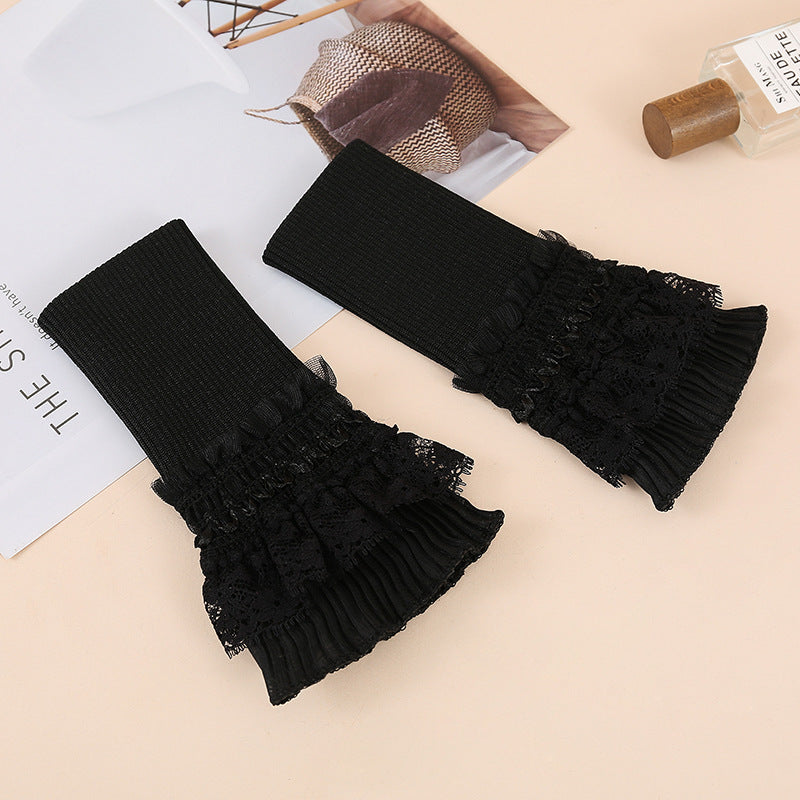 Temperament Classic Style Three-dimensional Decoration Cuff Gloves