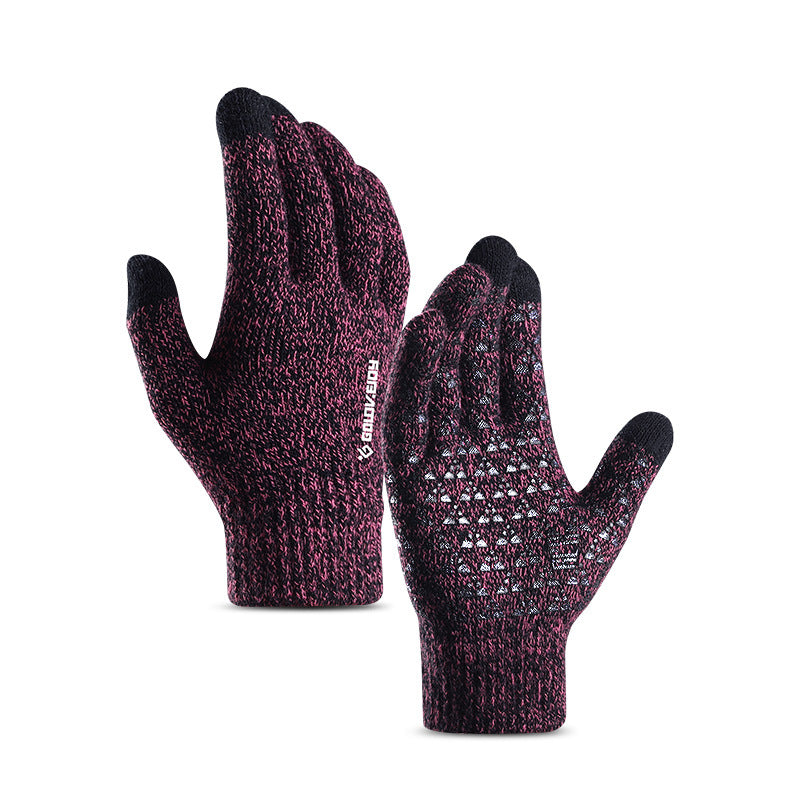 Women's & Men's Knitted Warm Wool Fleece-lined Gloves