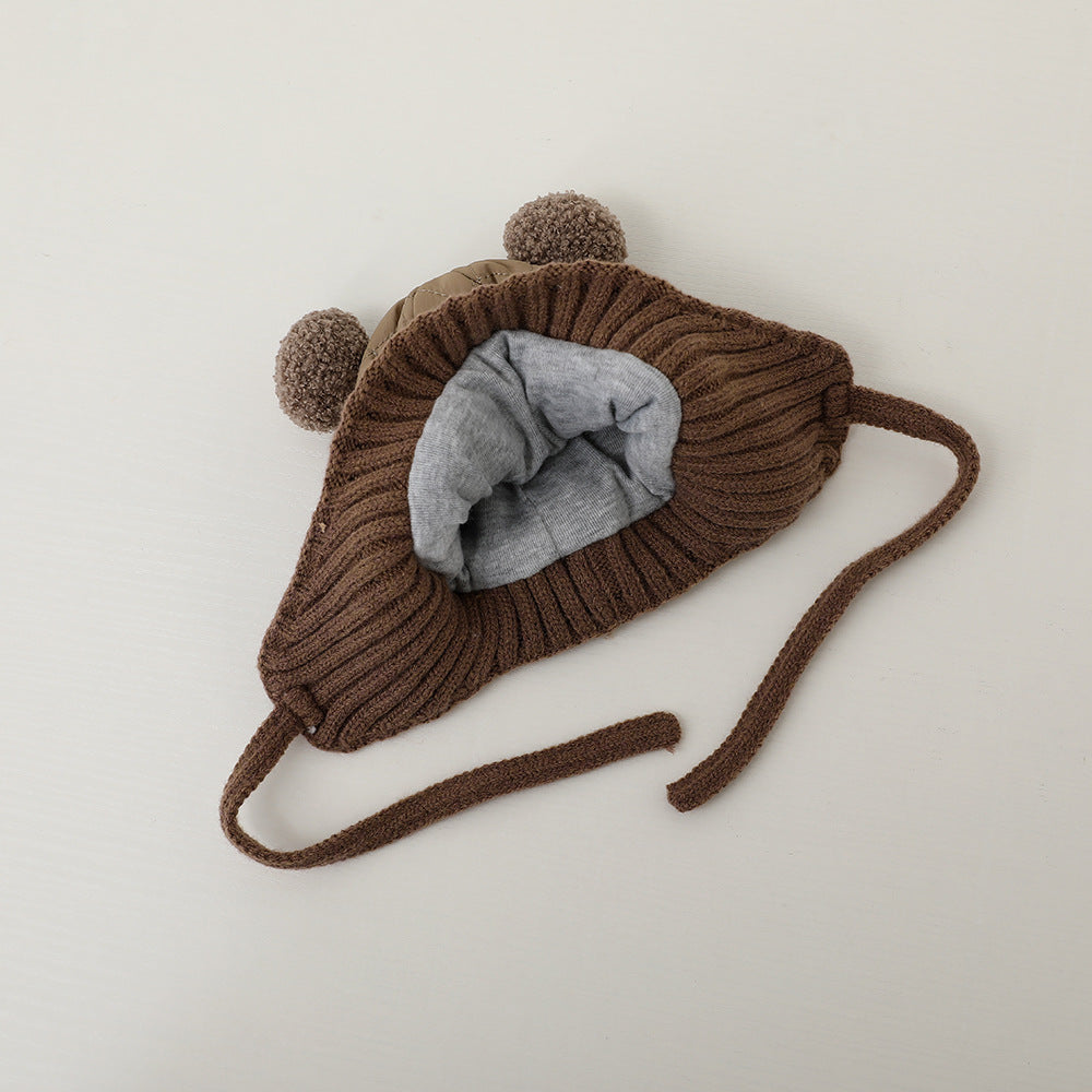 Children's Hat Ear Protection Boys Knitted Cute Kids' Headwear