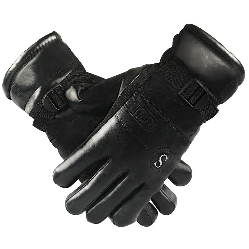 Men's Winter Ski Fleece Lined Padded Warm Keeping Gloves