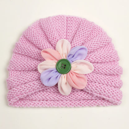 Cool Autumn Wool Flower Hat Sleeve Kids' Headwear