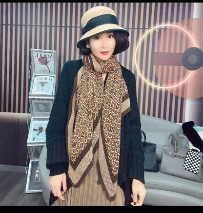 Women's Linen Korean Patchwork Color Fashionable Stylish Scarfs