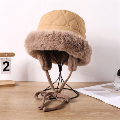 Women's Plush Warm Earflaps Northeast Cold Proof Hats & Caps