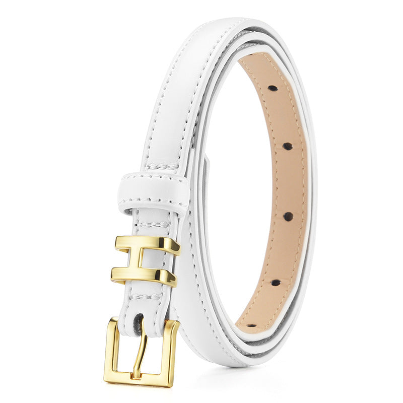 Women's Buckle Thin Decoration Korean Style Sweet Belts