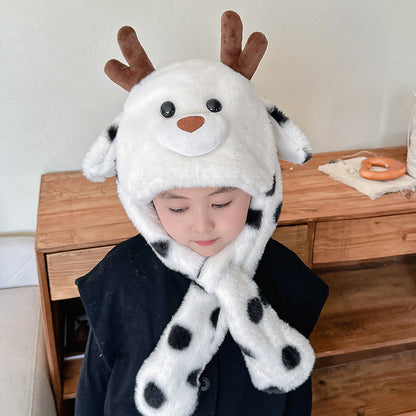 Children's Ears Moving Plush Bonnet One-piece Will Kids' Headwear