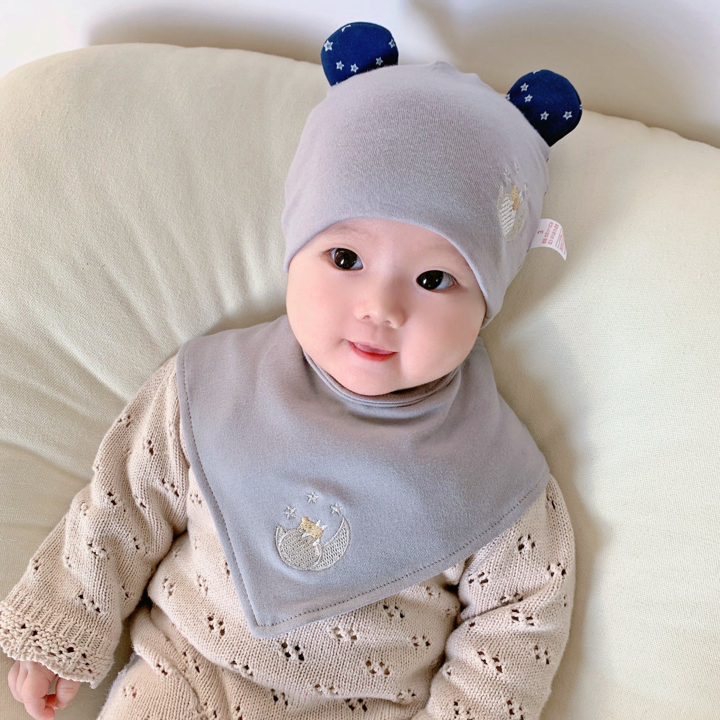 Cartoon Bear Hat Thin Cotton Born Beanie Kids' Headwear