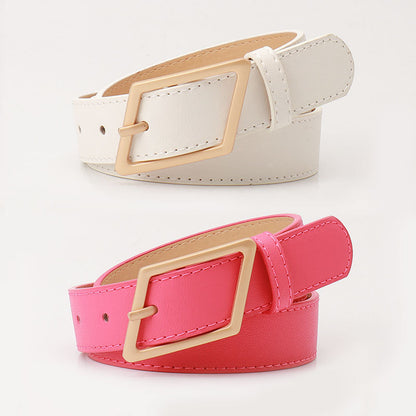 Women's Trendy Unique Alloy Pin Buckle Korean Belts