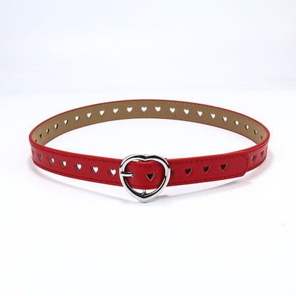 Children's Christmas Jeans Strap Heart-shaped Hollow Love Belts