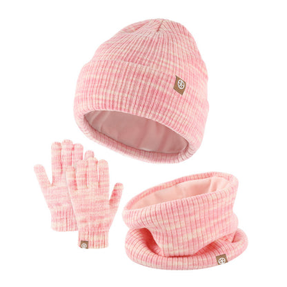 Children's Hat Outdoor Keep Warm Knitted Fleece-lined Earflaps Kids' Headwear