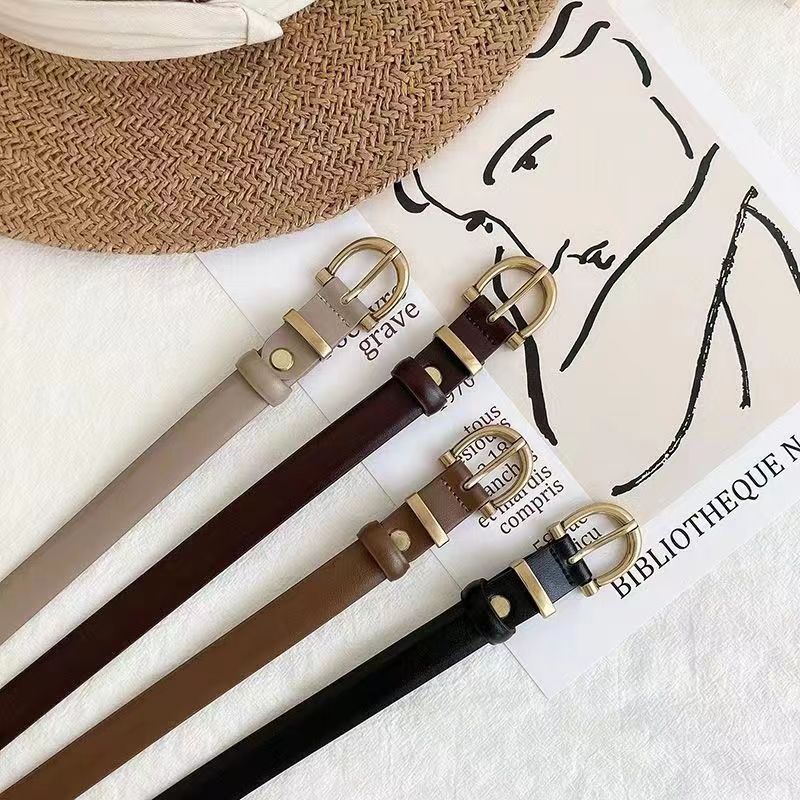 Women's Korean Style Pin Buckle Simple Decoration Belts