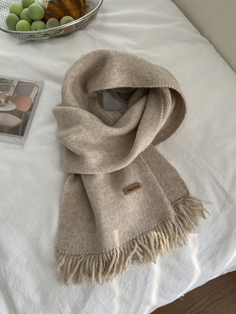 Women's Winter Versatile Solid Color Cashmere Narrow Scarfs