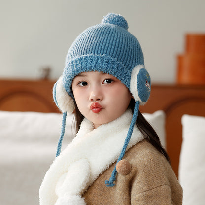 Children's Woolen Earflaps Lei Boy Knitted Winter Kids' Headwear