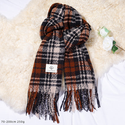 Female Winter High-grade Mohair Artificial Cashmere Scarfs