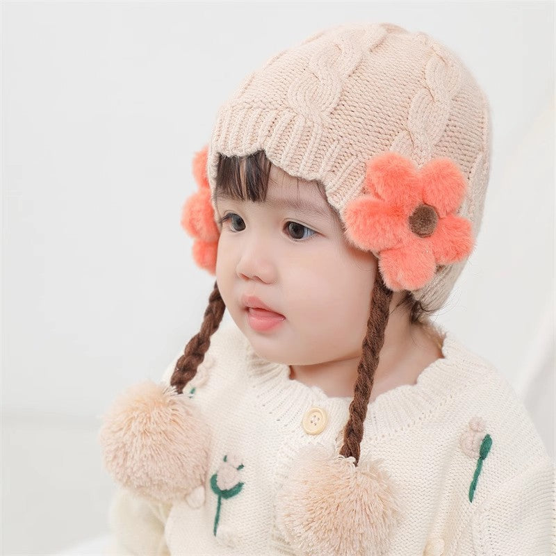 Wig Knitted Hat Travel Thermal Head Cover Kids' Headwear