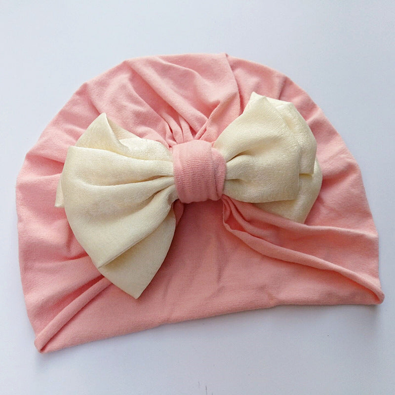 Care Fontanel Hat Fur Ball Bow Sleeve Thin Kids' Headwear