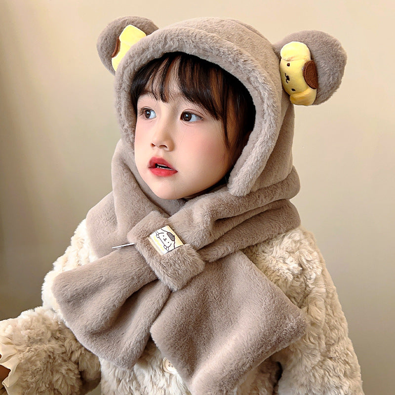 Children's Winter Fleece Lined Padded Warm Keeping Windproof Earflaps Boys Kids' Headwear