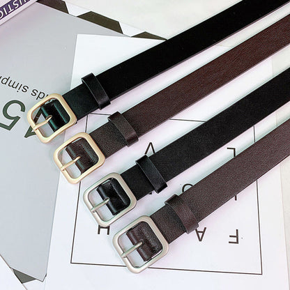 Women's Retro Metal Buckle Simple Summer Unisex Belts