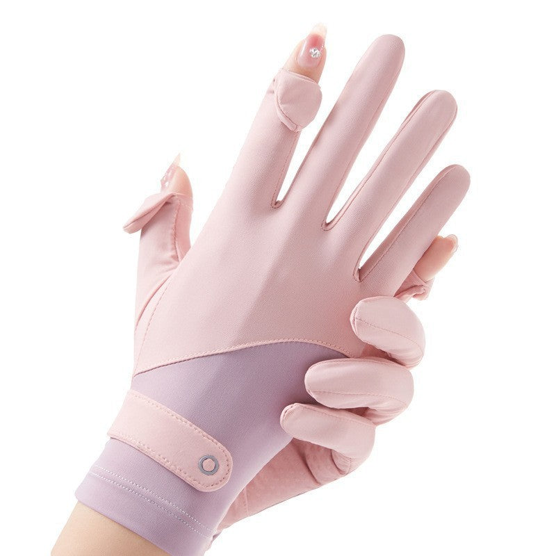 Women's Sports Driving Biking Breathable Thin Ice Gloves