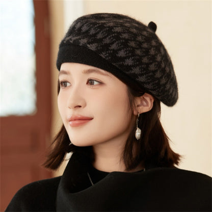 Women's Trendy Rabbit Fur Knitted Hat Korean Hats & Caps