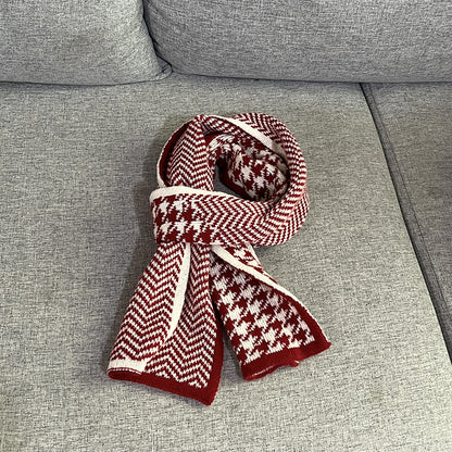 Women's & Men's Winter Warm Christmas Red Advanced Knitted Scarfs