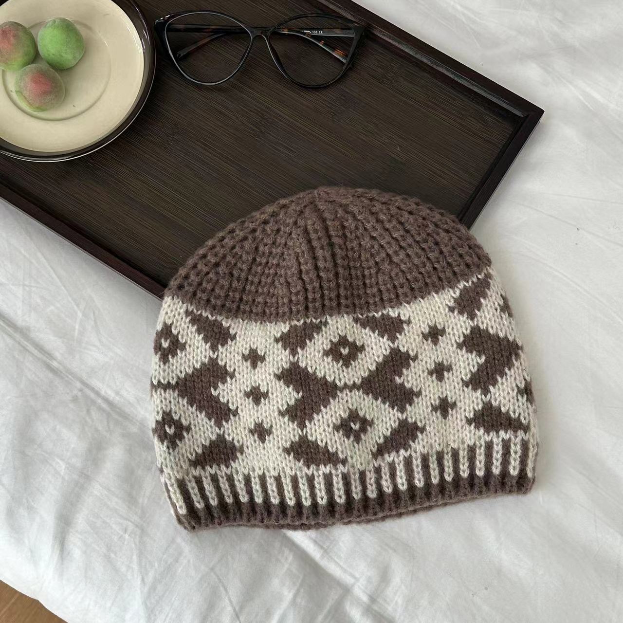 Women's & Men's Woolen Warm Big Head Circumference Hit Hats & Caps