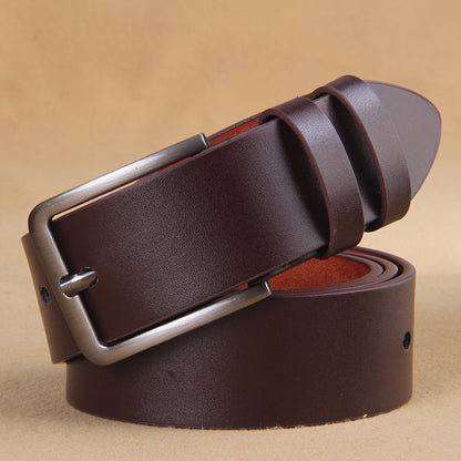 Men's Green Wide Korean Style Business Casual Belts