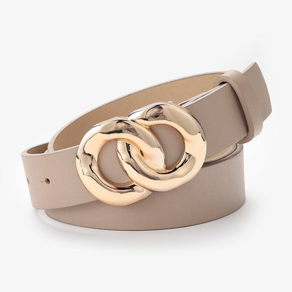 Women's Circle Personality Snap Button Fashion Decorative Belts