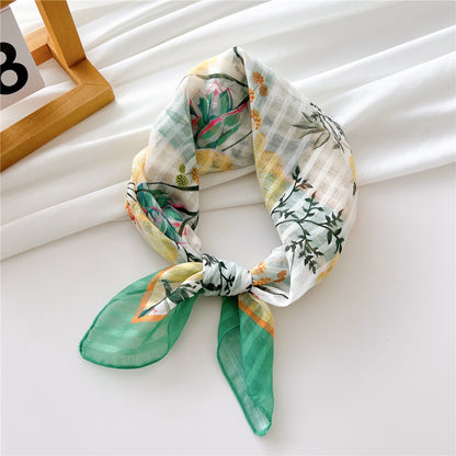 Women's Towel Silk Artistic Fashionable Elegant Hair Scarfs