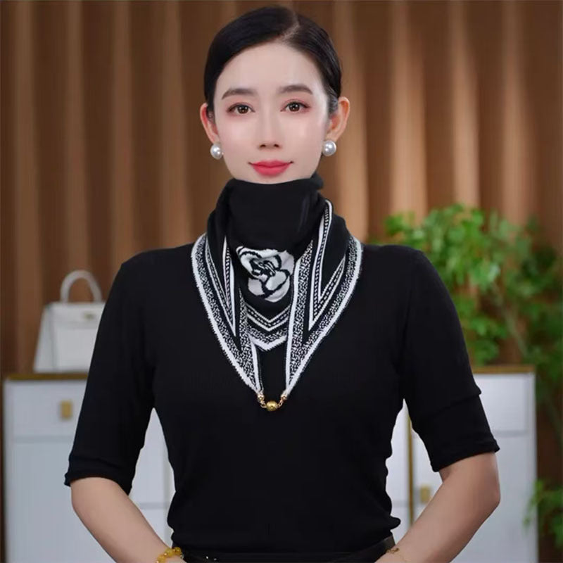 White Live Broadcast Fashion Temperament Korean Style Scarfs