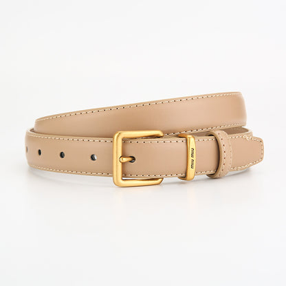 Women's Distressed Bronze Genuine Leather Unisex High Belts