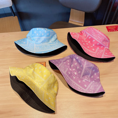 Trendy Paisley Printed Bucket Hat Street Fashion Foldable Hats & Caps