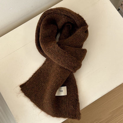 Soft Glutinous Korean Style Mohair Female Winter Scarfs