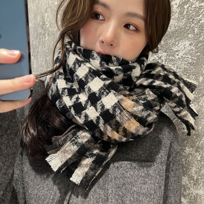 Winter Korean Style Sweet Cashmere Thickened Scarfs