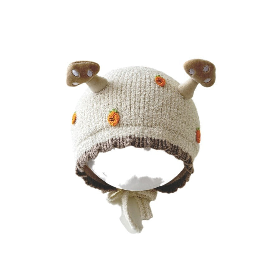 Hat Winter Knitted Warm Earflaps Woolen Kids' Headwear