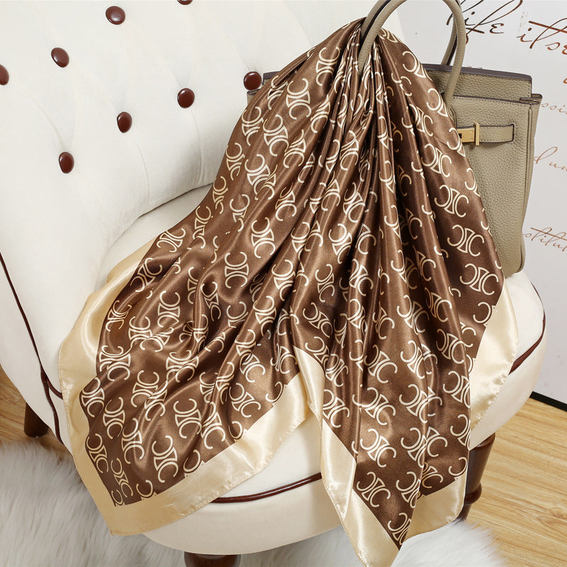 Large Kerchief Printed Female Mother's Outer Scarfs