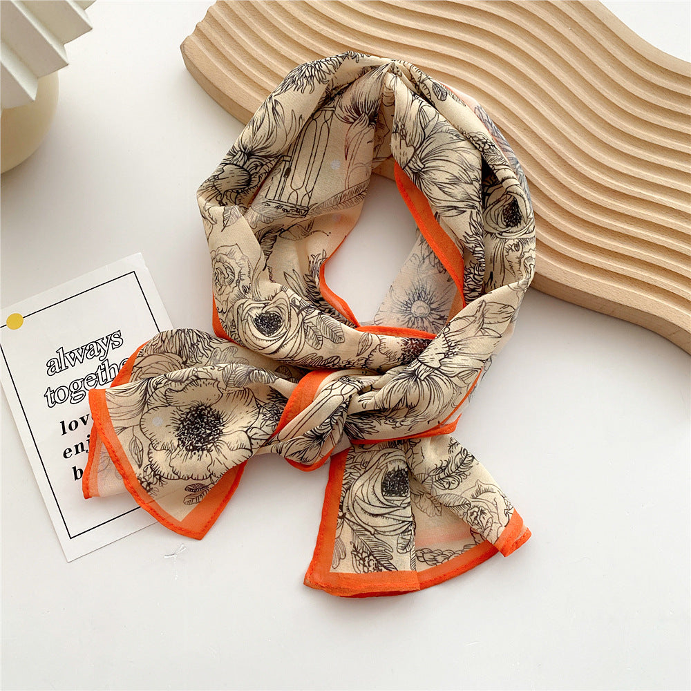 Women's Autumn Summer Versatile Fashionable Stylish Thin Decorative Scarfs