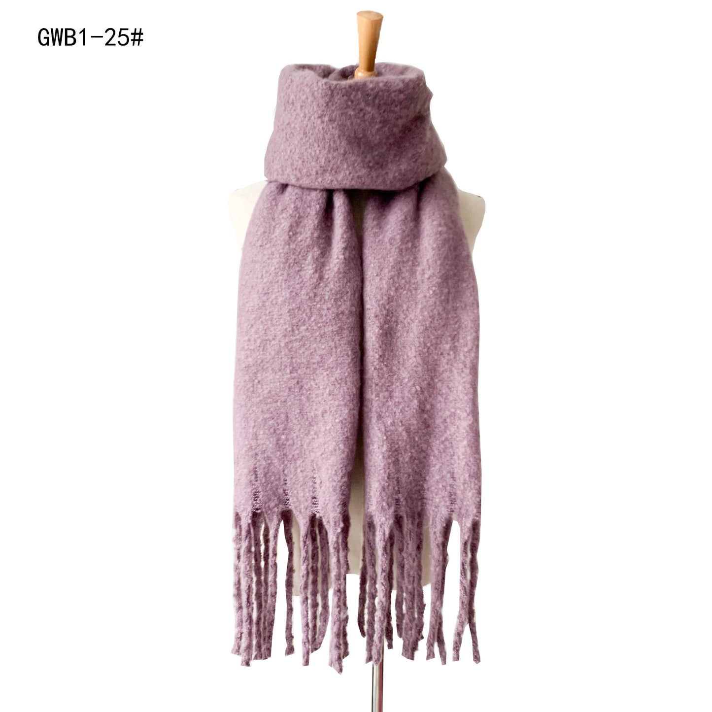 Women's & Men's Thick Tassel Circle Sand Solid Color Scarfs