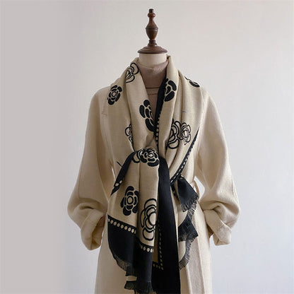 Winter High Sense Thick Warm Air Conditioning Scarfs