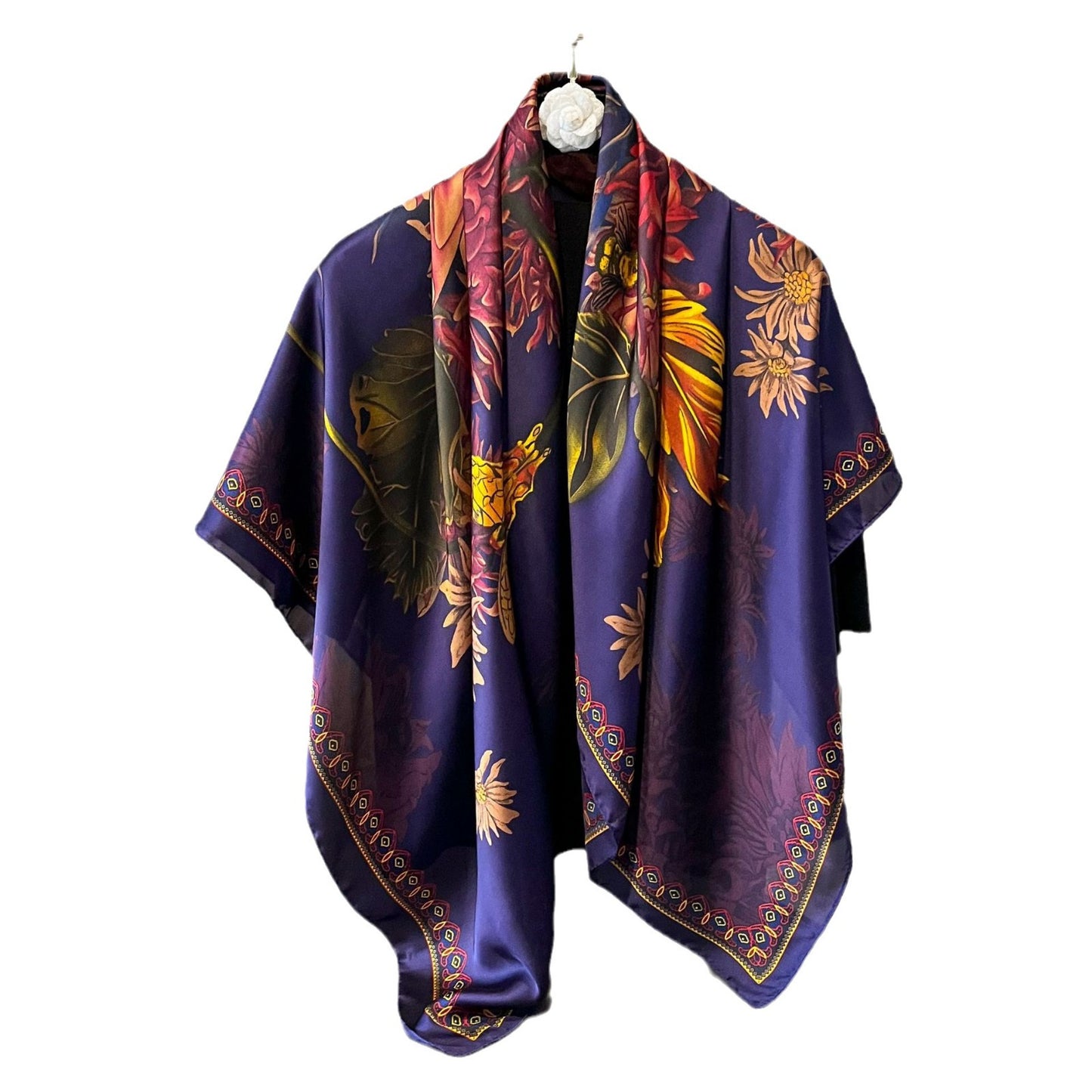 Kerchief Air-conditioned Room Neck Shawl Flower Print Scarfs