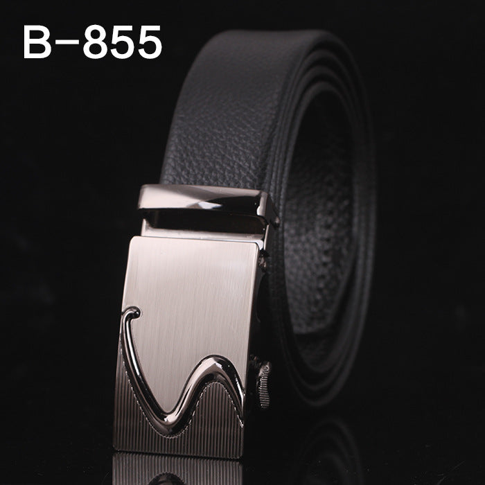 Men's Comfort Click Korean Style Fashionable Casual Green Business Belts