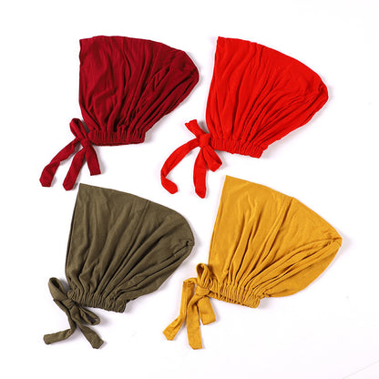 Tied Rope Veil Solid Color Adjustable Scarfs