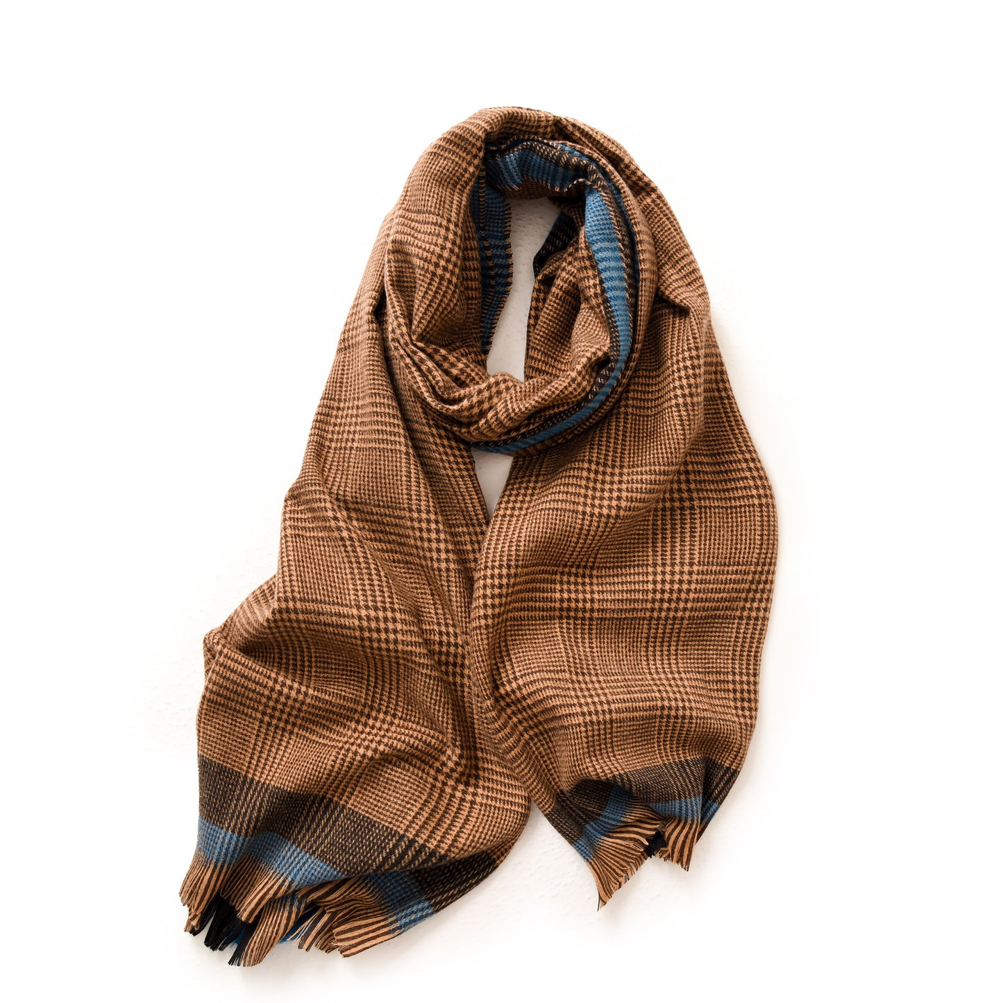 Women's Silk Pleasure Border Check Printed Shawl Scarfs